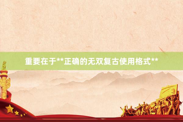 重要在于**正确的无双复古使用格式**